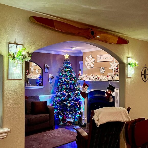 Handmade Wall Art Home Decor Design with Remote Control LED Lights 2PCS - Picture 7 of 11